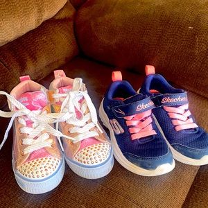 2 items Size 12 Skechers shoes for girls .